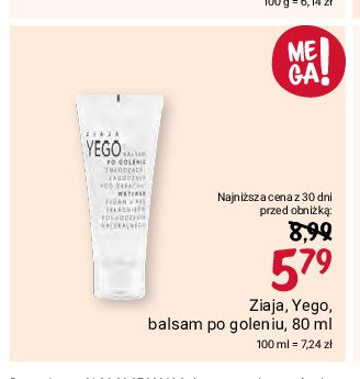 Balsam po goleniu chłodząco-łagodzący wetiwer Ziaja yego promocja