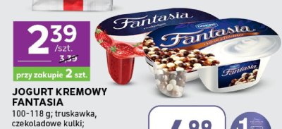 Jogurt kremowy Fantasia z czekoladowymi kulkami promocja w Stokrotka