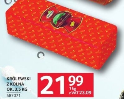 Ser Królewski z Kolna ok. 3,5kg promocja w Selgros