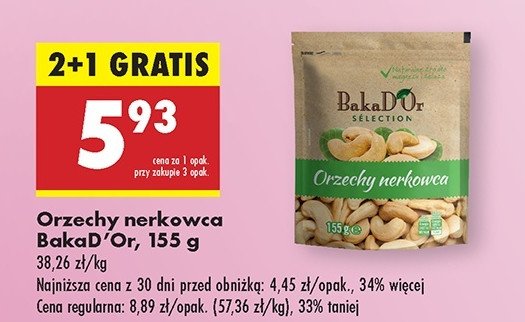 Orzechy nerkowca Bakad'or (Biedronka) promocja w Biedronka