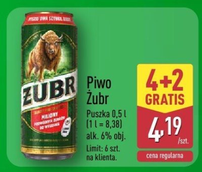 Piwo Żubr promocja w Aldi