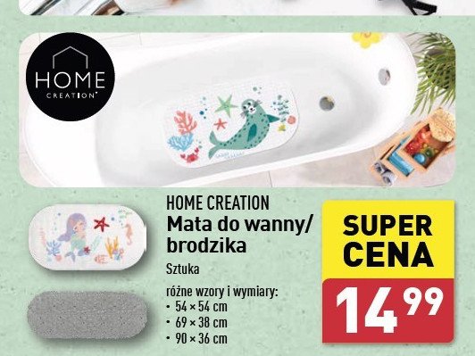 Mata do wanny owalna 90 x 36 cm Home creation promocja