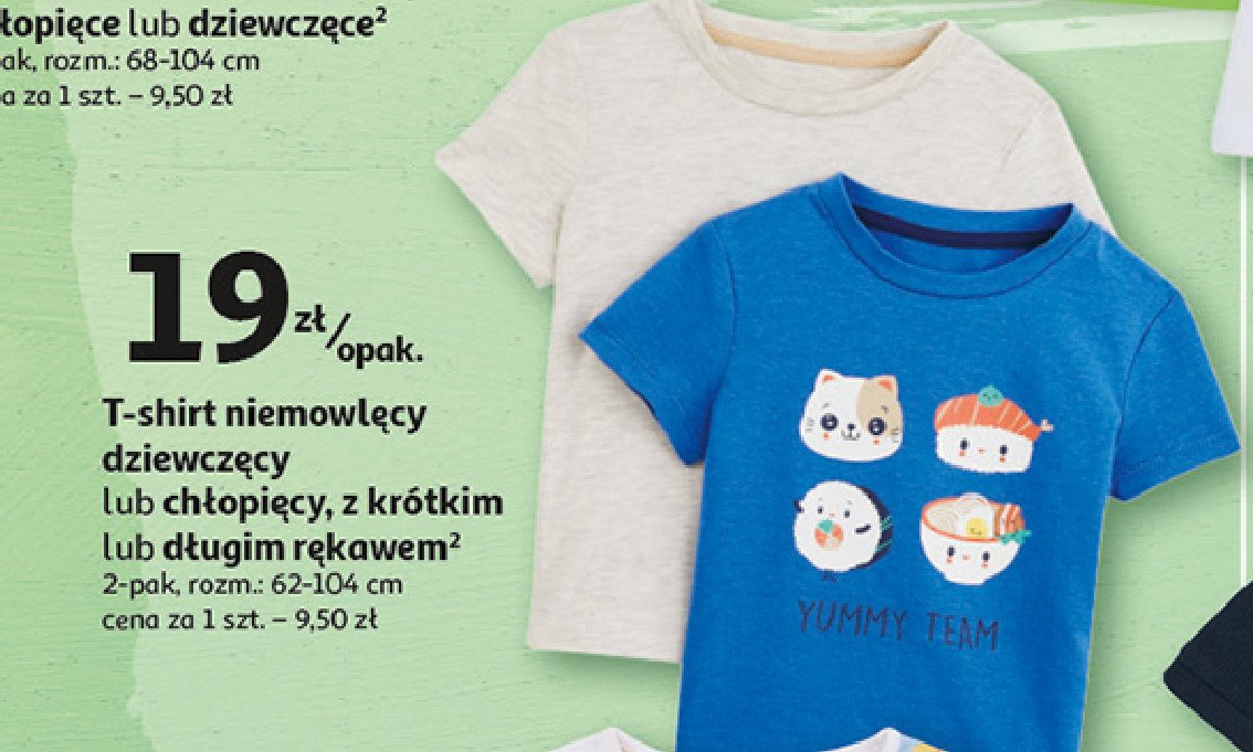 T-shirt niemowlęcy dziewczęcy 62-104 cm Auchan inextenso promocja