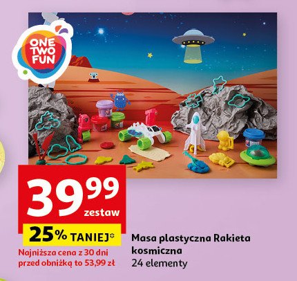 Masa plastyczna rakieta kosmiczna One two fun promocja w Auchan