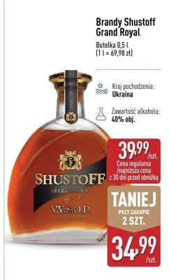 Brandy Shustoff Grand Royal promocja