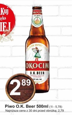 Piwo O.K. Beer 500ml promocja w Hitpol