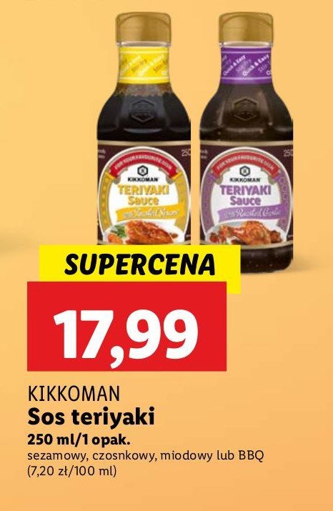 Sos teriyaki bbq honey Kikkoman promocja