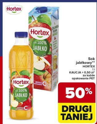 Sok jabłkowy Hortex 1l promocja w Carrefour