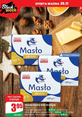 Masło ekstra 82% Krasula promocja w Dino