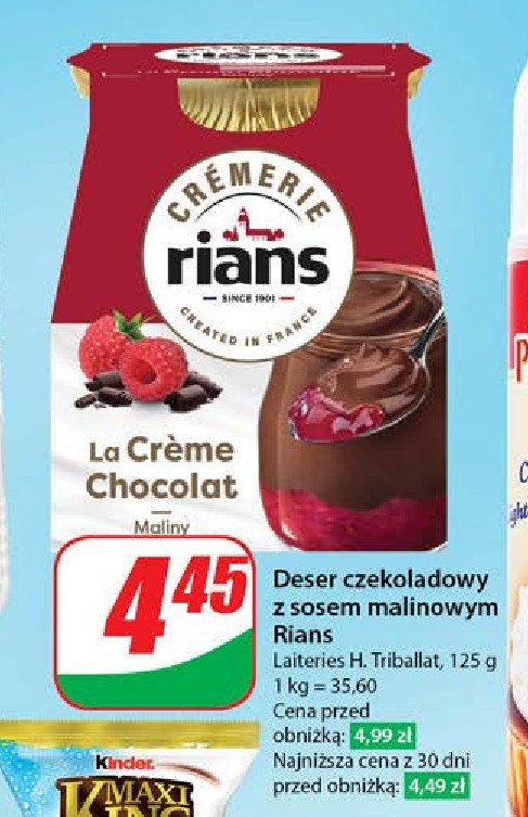 Deser czekoladowy z maliną Rians promocja