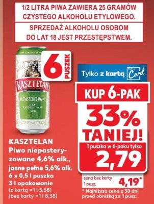 Piwo jasne pełne promocja w Kaufland