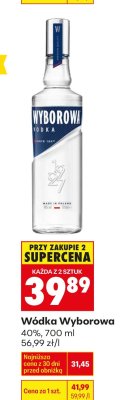 Wódka Wyborowa 40%, 700 ml promocja w Biedronka