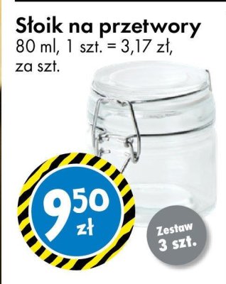 Słoik na przetwory 80 ml promocja w Tedi
