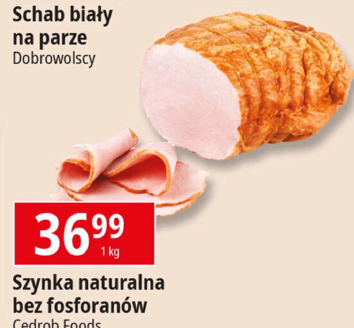 Szynka naturalna bez fosforanów Cedrob promocja