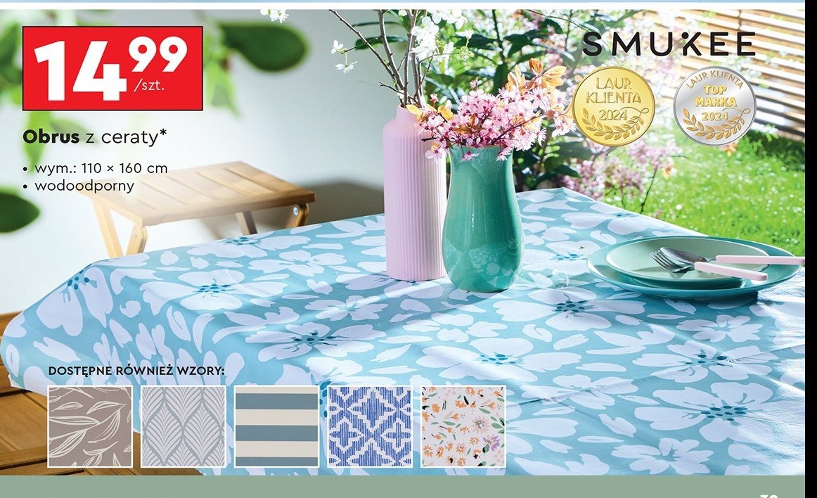 Obrus z ceraty 110 x 160 cm Smukee promocja w Biedronka