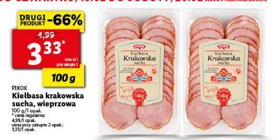 Kiełbasa krakowska sucha Pikok promocja