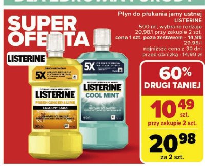 P艂yn do p艂ukania ust Listerine Cool Mint promocja