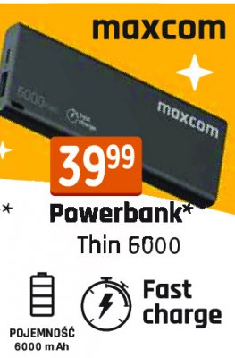 Powerbank 10000 mah acc thin czarny Maxcom promocja