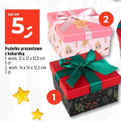Pudełko prezentowe z kokardką wym. 12 x 12 x 12,5 cm promocja w Dealz