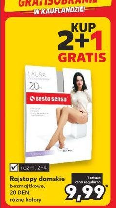 Rajstopy damskie laura 20 den Sesto senso promocja