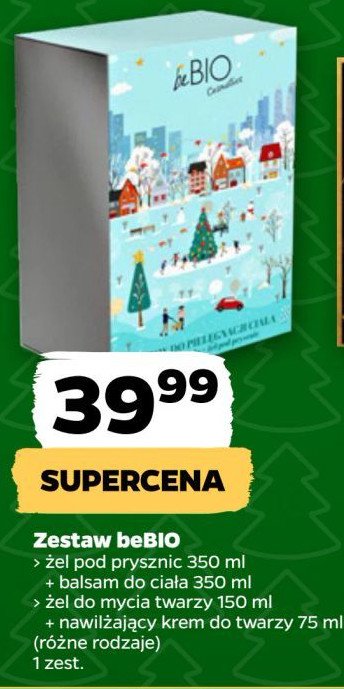 Zestaw w pudełku: żel pod prysznic 350 ml + balsam do ciała 350 ml BE BIO ZESTAWY promocja w Netto