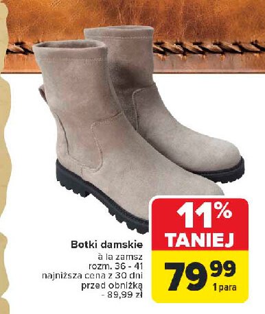 Botki damskie a'la zamsz 36-41 promocja