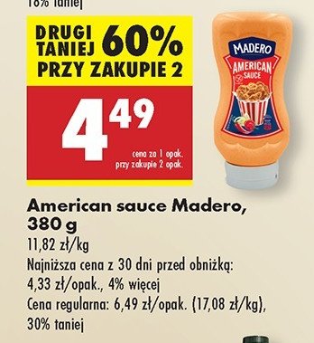 Sos american sauce Madero promocja