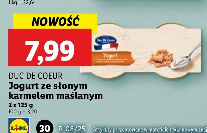 Jogurt ze słonym karmelem maślanym Duc de coeur promocja