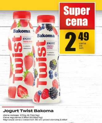 Jogurt Twist Bakoma promocja w Supeco