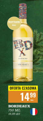 Wino Bordeaux półwytrawne białe promocja w Biedronka
