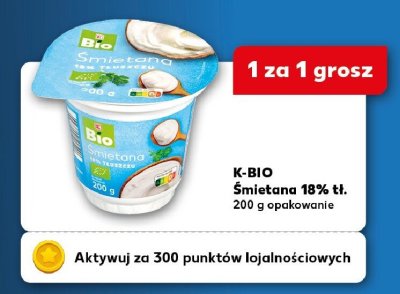 Śmietana 18% tł. K-Bio promocja w Kaufland