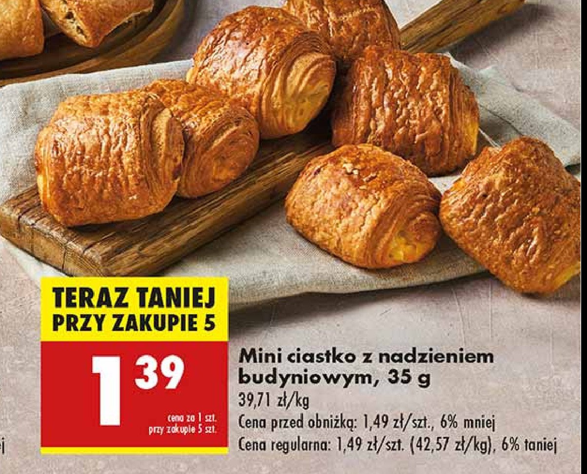 Mini ciastko z nadzieniem budyniowym promocja w Biedronka