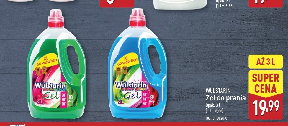 Żel do prania color plus WULSTARIN promocja w Aldi