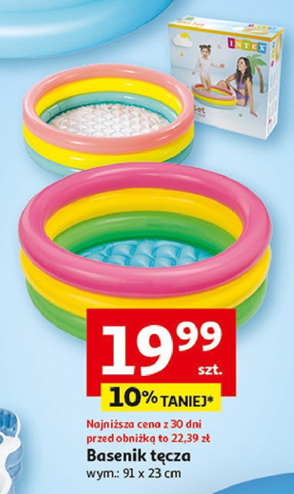 Basen dmuchany tęcza 90 x 25 cm Intex promocja w Auchan
