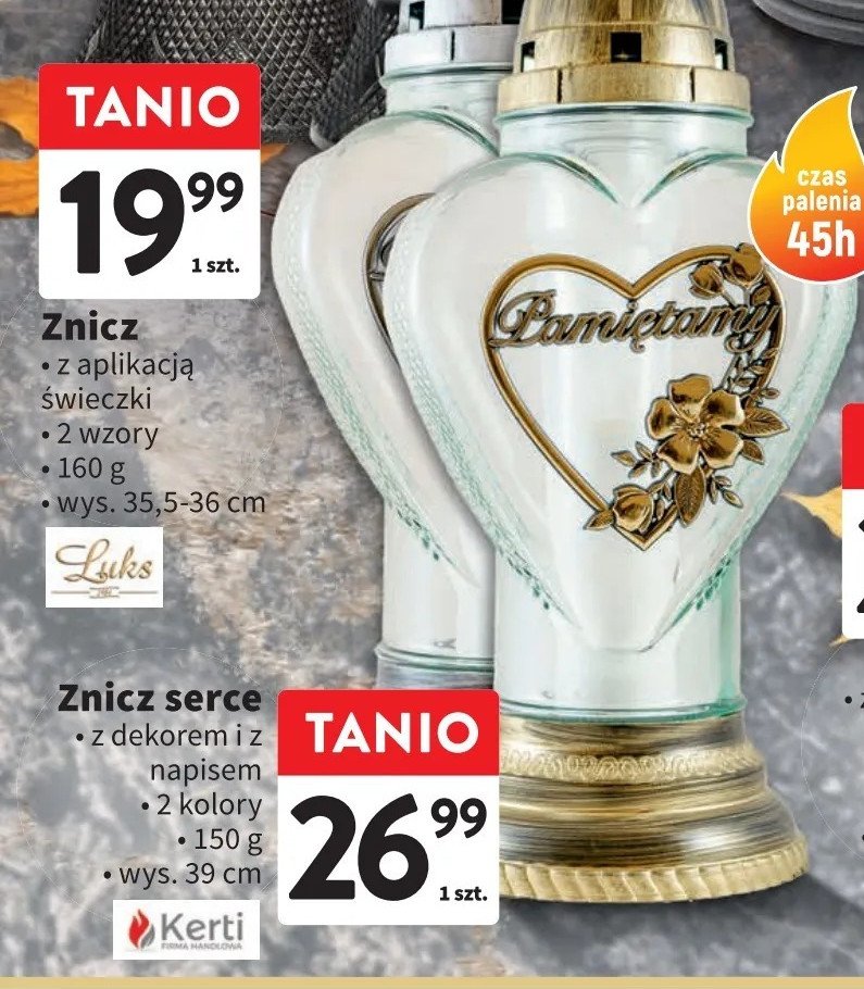 Znicz serce 45 h KERTI promocja w Intermarche