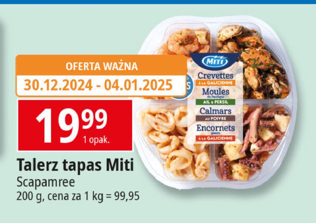 Owoce morza tapas mix Miti promocja w Leclerc