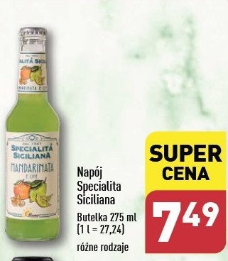 Napój lekko gazowany limonka i mandarynka Specialita siciliana promocja