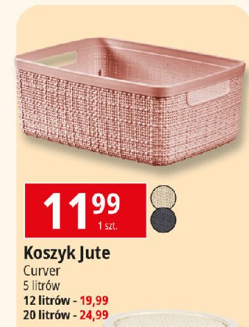 Koszyk jute 20 l Curver promocja w Leclerc