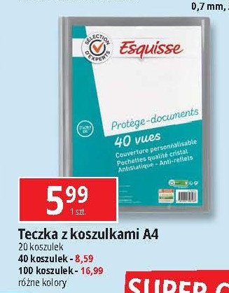 Koszulki ofertowe a4 Wiodąca marka esquisse promocja