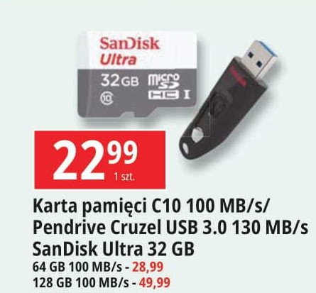 Karta pamięci micro sdxc ultra 128 gb Sandisk promocja