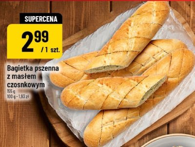 Bagietka pszenna z masłem czosnkowym promocja w POLOmarket