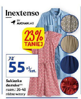 Sukienka damska 36-48 Auchan inextenso promocja