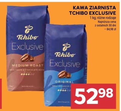 Kawa ziarnista Tchibo Exclusive różne rodzaje promocja w Stokrotka