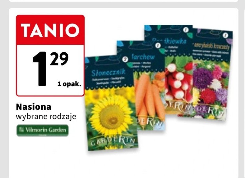 Rzodkiewka nasiona Garderin promocja w Intermarche