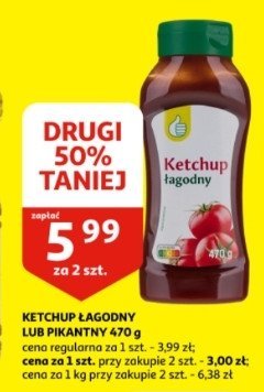 Ketchup 艂agodny Podniesiony kciuk promocja
