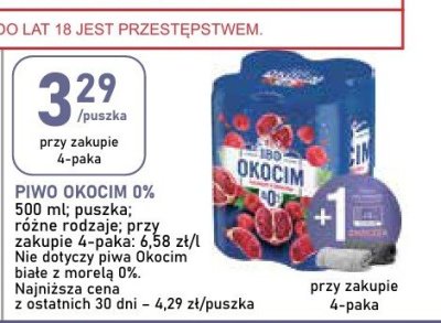 Piwo Okocim 0% różne rodzaje promocja w Stokrotka