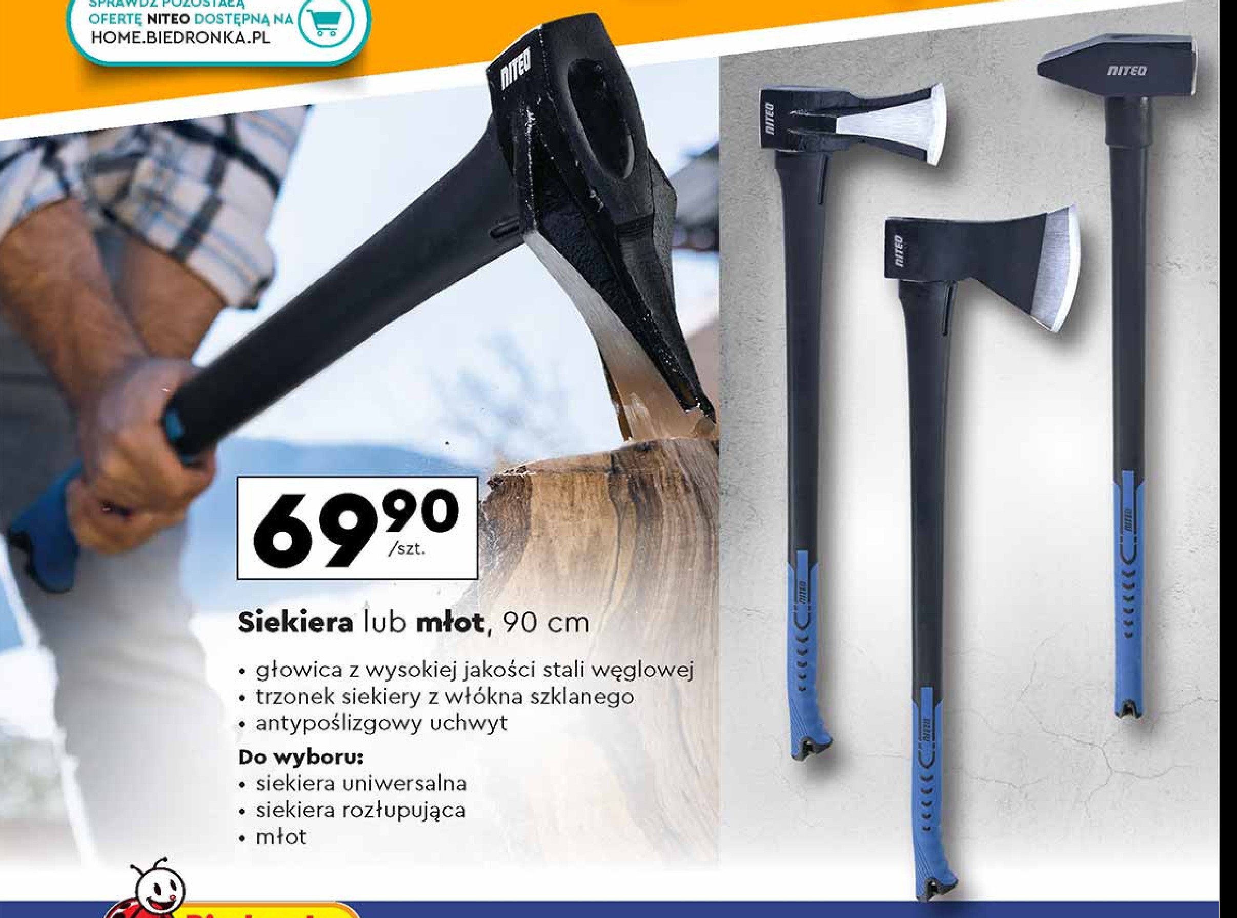 Siekiera uniwersalna 90 cm Niteo tools promocja