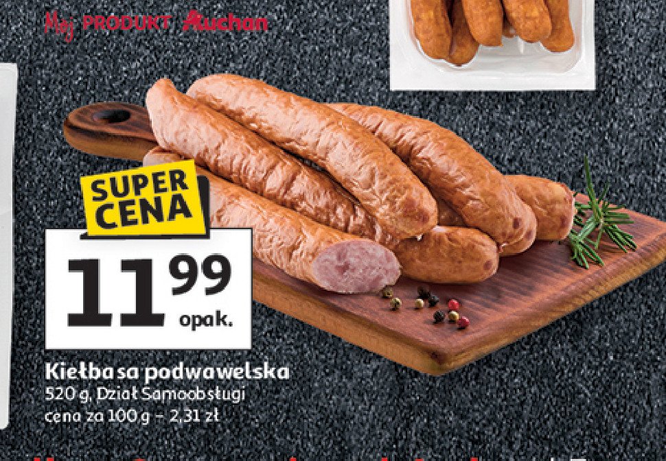 Kiełbasa podwawelska Auchan promocja w Auchan