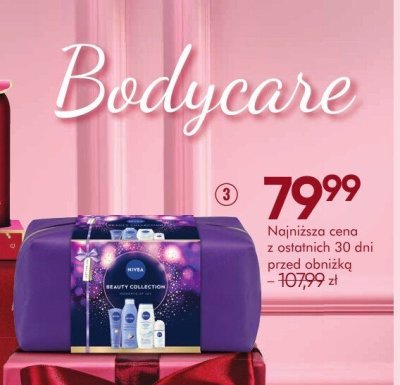 Zestaw kosmetyków NIVEA BEAUTY COLLECTION mleczko do ciała 250 ml + żel pod prysznic 250 ml + krem do rąk 100 ml + antyperspirant roll-on 50 ml + kosmetyczka promocja w Super-Pharm