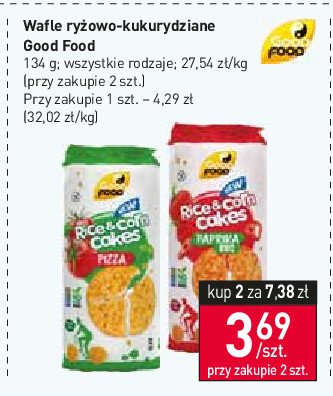 Wafle ryżowo-kukurydziane pizza Good food promocja